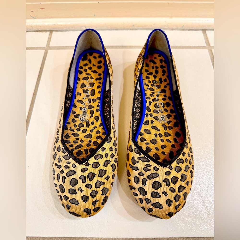 Rothy's 'The Flat' Cheetah Animal Print Rounded-Toe